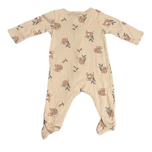 CARTERS Tan Koala Bear Print Footie One Piece Sleeper. - Picture 3 of 5